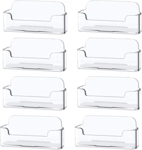 Paquete de 8 tarjeteros de plástico transparent para escritorio - Photo 1/12