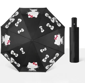 NWT Sanrio Hello Kitty Pattern Automatic Folding Umbrella With UV Protection - Picture 1 of 3