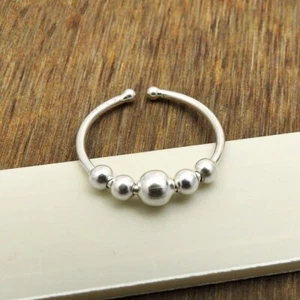 Artisan 925 Solid Sterling Silver Jewellery Band Bohemian Ring Size Q F37 - Picture 1 of 7