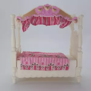 Fisher Price Loving Family Girls Canopy Twin Bed R6068 Dollhouse Furniture 2009 - Picture 1 of 12