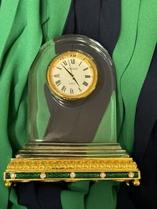 Faberge Clock Imperial Collection Crystal With Gold Base And Enamel - Picture 1 of 4