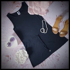 100% Cotton Medium Black Anne Cole Bathingsuit Cover/Dress - Picture 1 of 6