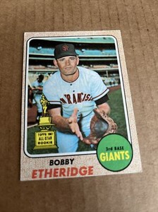 1968 Topps Bobby Etheridge RC #126 San Francisco Giants Baseball Card (c4)