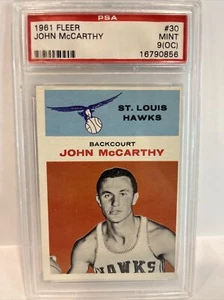 1961 Fleer Basketball #30 John McCarthy PSA 9 (OC) - Picture 1 of 2