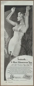 Sujetador Formfit 1948 Lencería Vintage Estampado Anuncio Faja Corsé Pinup Niña Arte - Imagen 1 de 6