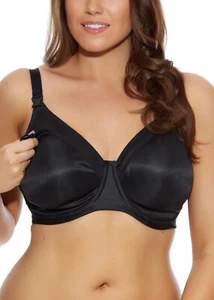 Elomi El3912 Smoothing Black Moulded Nursing Bra 42E - Picture 1 of 3