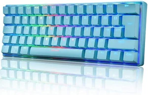 Mechanical RGB Illuminated Gaming Keyboard 61 Keys Anti-Ghosting PC - Picture 1 of 17