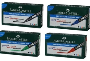 Faber-Castell Permanent Marker Pen - Pack of 10 - Picture 1 of 5