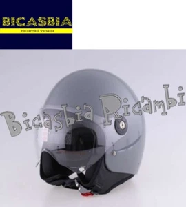 20026 - CASCO OMOLOGATO DEMI JET GRIGIO LUCIDO - TAGLIA M - Picture 1 of 1