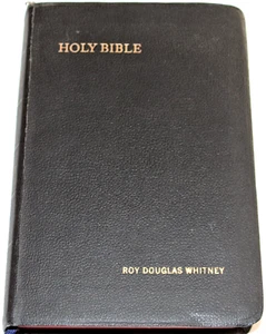 Holy Bible Red Letter Edition King James Concordance Black Leather 1957 Collins - Picture 1 of 6