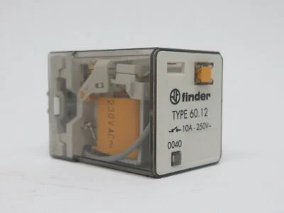 Finder 60.12.8.230.0040 Plug In Relay 230V 10A 8-Pin OLD STYLE USED - Image 1 of 4