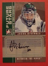 2008 09 ITG Between the Pipes GOALIEGRAPHS A-JD Jacob DeSerres Autograph  