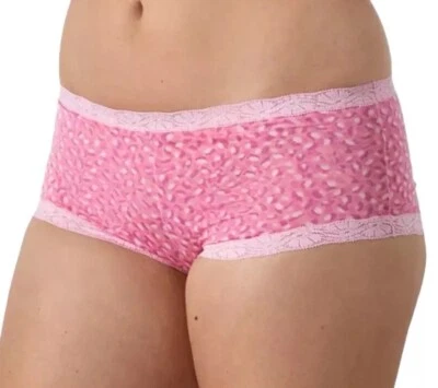 MAIDENFORM One Fab Fit Microfibra Encaje Boyshort Panty Ropa Interior Rosa Talla M 6 Foto 1 de 4