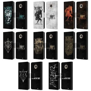 OFFICIAL IN FLAMES METAL GRUNGE LEATHER BOOK WALLET CASE FOR MOTOROLA PHONES 2 - Picture 1 of 14