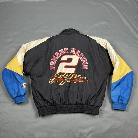 Vintage Rusty Wallace Penske Racing Jacket Miller Lite Colorblock L/XL VTG Chase Cover