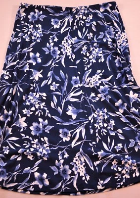 womens AMERICAN LIVING blues & white long skirt size medium cotton new - Image 1 of 4