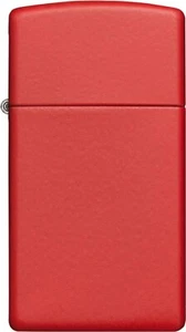 ZIPPO - BENZIN - FEUERZEUG - SLIM® ROT MATT- 60005404 - NEU OVP - - Bild 1 von 1