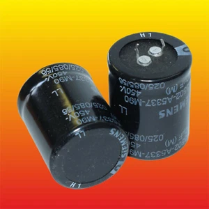 LOTE 330uF 450V SIEMENS=1 CONDENSADOR ELECTROLÍTICO B43502-A5337-M90 45X35 - Imagen 1 de 2