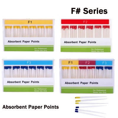 AZDENT Dental Endo Absorbent Paper Points F1 F2 F3 Endodontics Root Canal Clean - Image 1 of 4