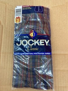 VTG New Old Stock 1 Pack of Jockey Classic Boxers Plaid Mens Size 38 Tapered Cut - Picture 1 of 2
