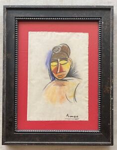PABLO PICASSO -Vintage Old pencil on paper -hand signed- original from 1900's
