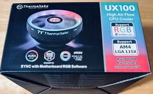 Thermaltake UX100 High Air Flow RGB CPU Kühler AM4 LGA115X Neu Open Box - Bild 1 von 1
