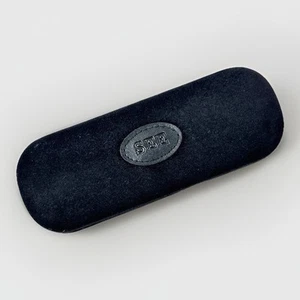 SEE Black Velvet Eyeglass Case Rectangle Hinged Logo Genuine OEM CLEAN!!! - Picture 1 of 8