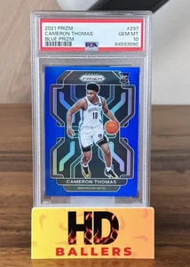 Cameron Thomas | 2021 Panini Prizm Blue Prizm /199 RC #297 PSA 10 - Nets - Bild 1 von 3