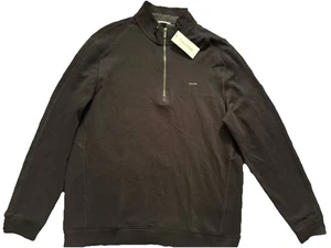 Camisa suéter negra para hombre CALVIN KLEIN 1/4 cremallera talla XL - Imagen 1 de 6