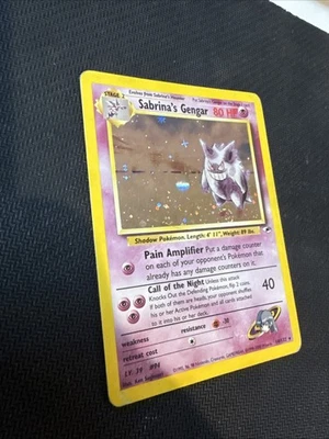 Sabrina's Gengar Holo Rare Gym Heroes Card 14/132 PSA 6 Top Swirl - Image 1 of 4