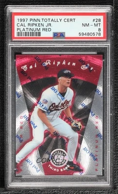 1997 Pinnacle полностью сертифицированный платиновый красный /3999 Cal Ripken Jr #28 PSA 8 HOF - Изображение 1 из 2