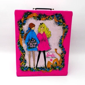 Mattel Barbie Vintage Puppenkoffer 1968 rosa World of Barbie 13 x 10 x 7 gebraucht - Bild 1 von 14