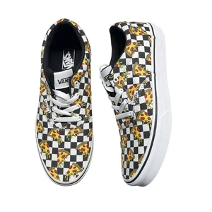 NWOB Vans Pizza Party Kids 7 Youth Skate Shoes Checkered Canvas Casual Lace Up - Picture 1 of 8