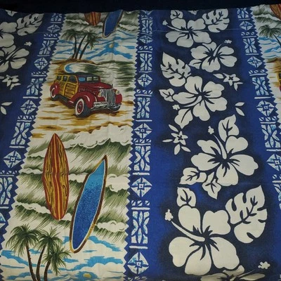 Par de fundas de almohada Euro 28" x 23" vintage con patrón de ropa de cama de surf DEAN MILLER Foto 1 de 4