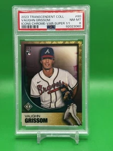 2023 TOPPS Transcendent VAUGHN GRISSOM Icons Chrome Superfractor 1/1 RC PSA 8 - Picture 1 of 2