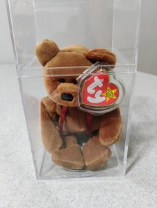 RARO DE COLECCIÓN TY Beanie Baby 1995 "Teddy The Brown Bear" 4050 ERROR 1993 etiqueta Tush - Imagen 1 de 10