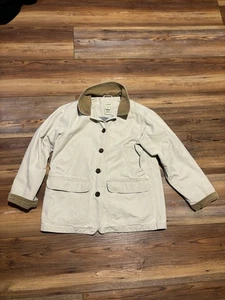 Vintage años 90 LL. Abrigo Bean Field chaqueta blanca de lona talla pequeña - Imagen 1 de 7