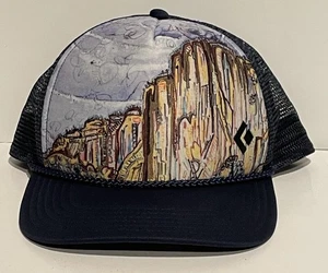 Black Diamond Hat Renan Ozturk Cliffs Rocks Mesh Back Trucker Snapback Rope - Picture 1 of 9
