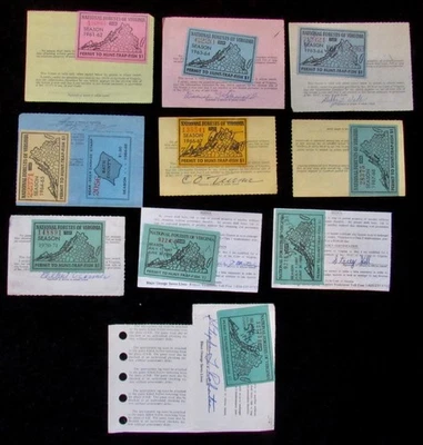 Virginia National Forests Stamps on Hunting Licenses #1 - Image 1 of 3
