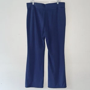 Pantalones suéteres serios Lands End azul marino talla grande 1X corte boot on polar  - Imagen 1 de 13