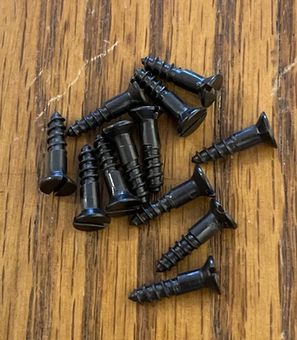 Wood Screws 4 X 1/2 Flat Head Slotted Steel Black Oxide Wood Screws Free Ship Cover