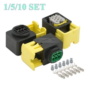 6 vías/pin TE HDSCS MCP enchufe conector impermeable automotriz hembra nuevo - Imagen 1 de 16