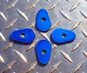 BLUE Yamaha R1 R6 Turn Signal Adapter Plates R3 FZ1 FZ8 FZ6 FZ6R XJ6 MT10 MT09 - Picture 1 of 1