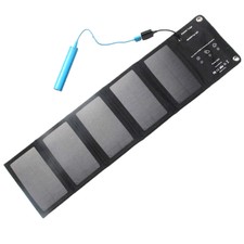 Solar Pannel Charger, 10W USB Port for Phone Samsung Tablets DIY Tools Kit Black