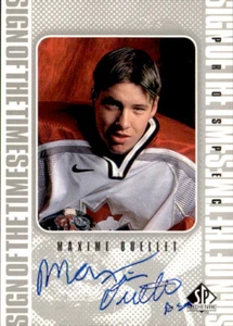 1999 Upper Deck Signs of the Time Prospect AUTO - Maxime Ouellet #MaO - Picture 1 of 2