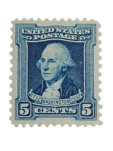 US. 710. 5c. Edición Bicentenario de Washington. LH OG 1932 Raro Difícil de Encontrar Bonito Sello! - Imagen 1 de 4