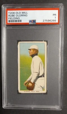 1909-11 T206 - Rube Oldring - OLD MILL - PSA 1 PR - Image 1 of 2