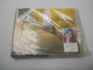 Vintage 1970s Tastemaker Full Flat Sheet 54x75 Dinah Mates Percale NOS 0724 - Picture 1 of 5