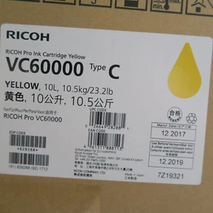 Yellow Pro Ink Cartridge 10L RICOH VC60000 Type C Fresh Stock December 2019 - Picture 1 of 5