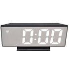 Black 02 015 Digital Alarm Clock Led Digital Clock Mirror Screen Temp